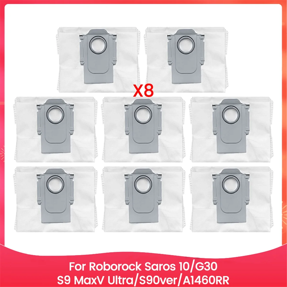 ABXHH 8 Uds bolsa de polvo para aspiradora apta para Saros 10/G30/S9 MaxV Ultra/S90ver/A1460RR repuestos de aspiradora
