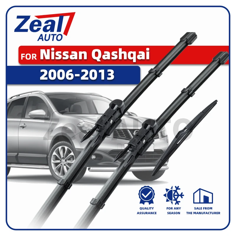 LHD Vorne Hinten Wischer Klingen Für Nissan Qashqai J10 Mk1 2006-2013 Windschutzscheibe Pinsel Zubehör 2007 2008 2009 2010 2011 2012