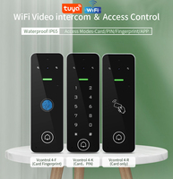 Tuya WiFi Video Intercom Access Control Keypad Visual Doorbell RFID Digit Fingerprint Intercom System Outdoor Metal IP65