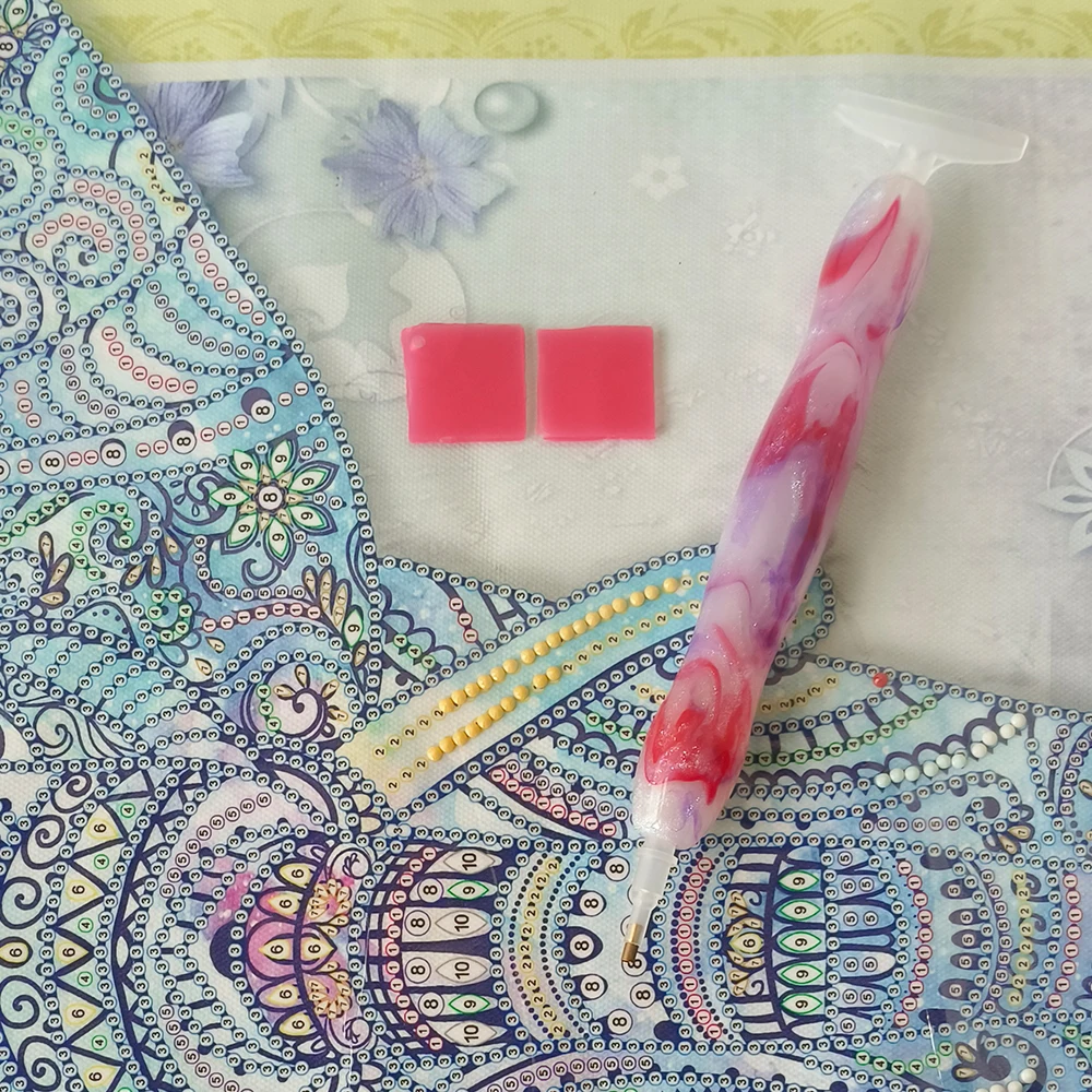 5d Diamond Painting Tool Set New Resin Dot Drill Pen DIY Accessories Plastic Transparent Drill Bits Clay Tray Cross Stitch Kit