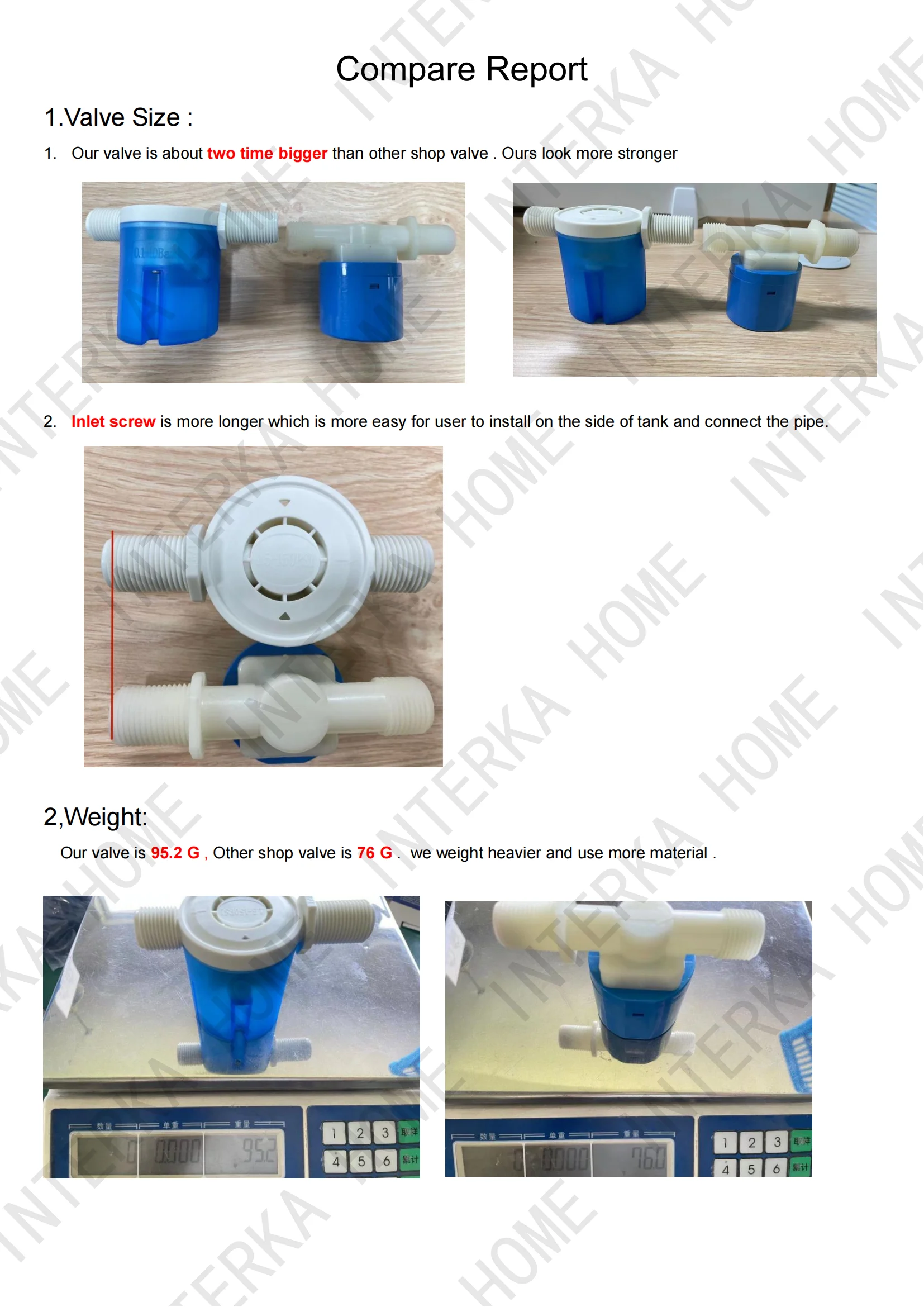 

1/2'' 3/4'' 1'' Practical Water Level Control Durable Replacement Full Automatic Float Valve Anti Corrosion Nylon ball balve