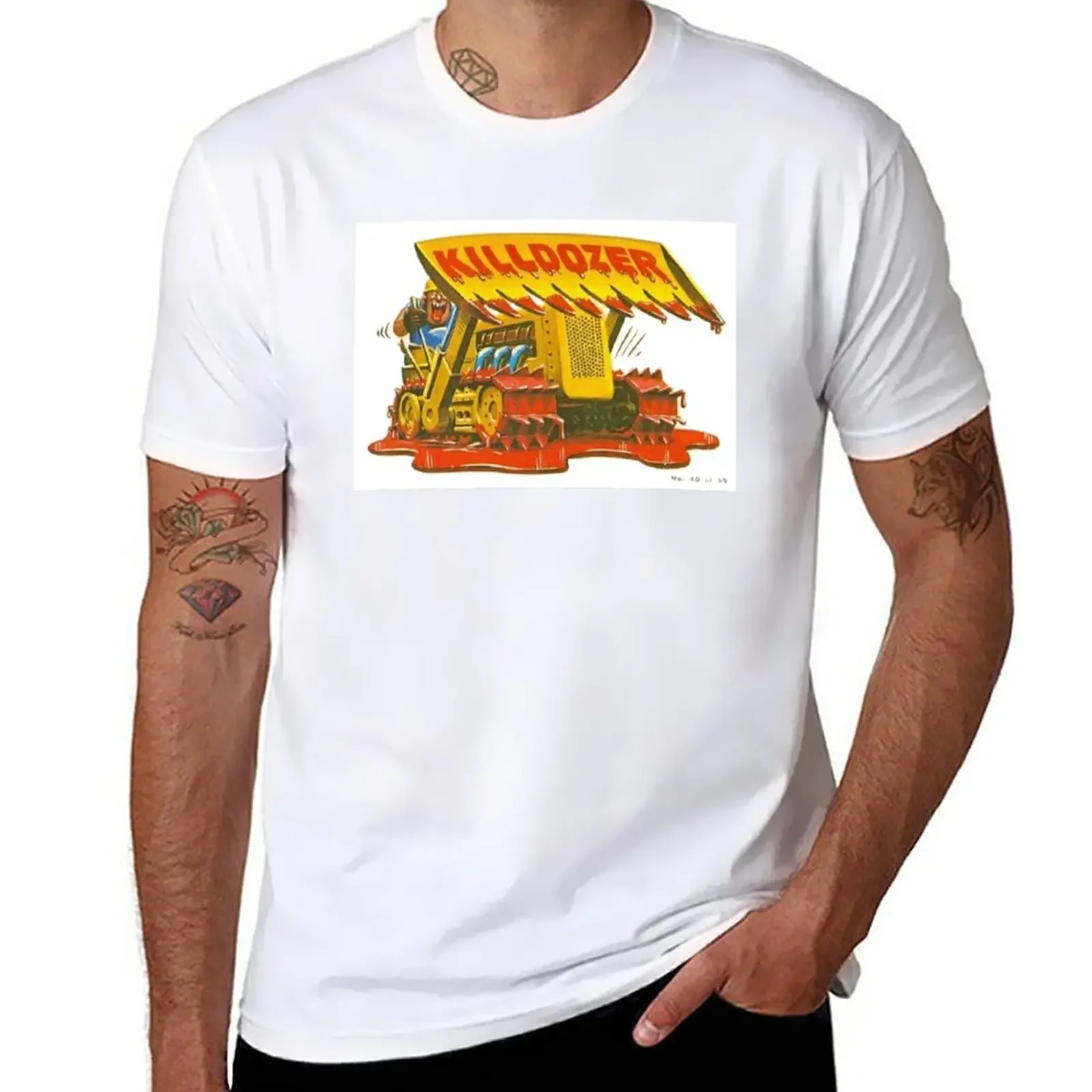 New #40 Killdozer, Weird Wheels T-Shirt vintage clothes workout shirts for men