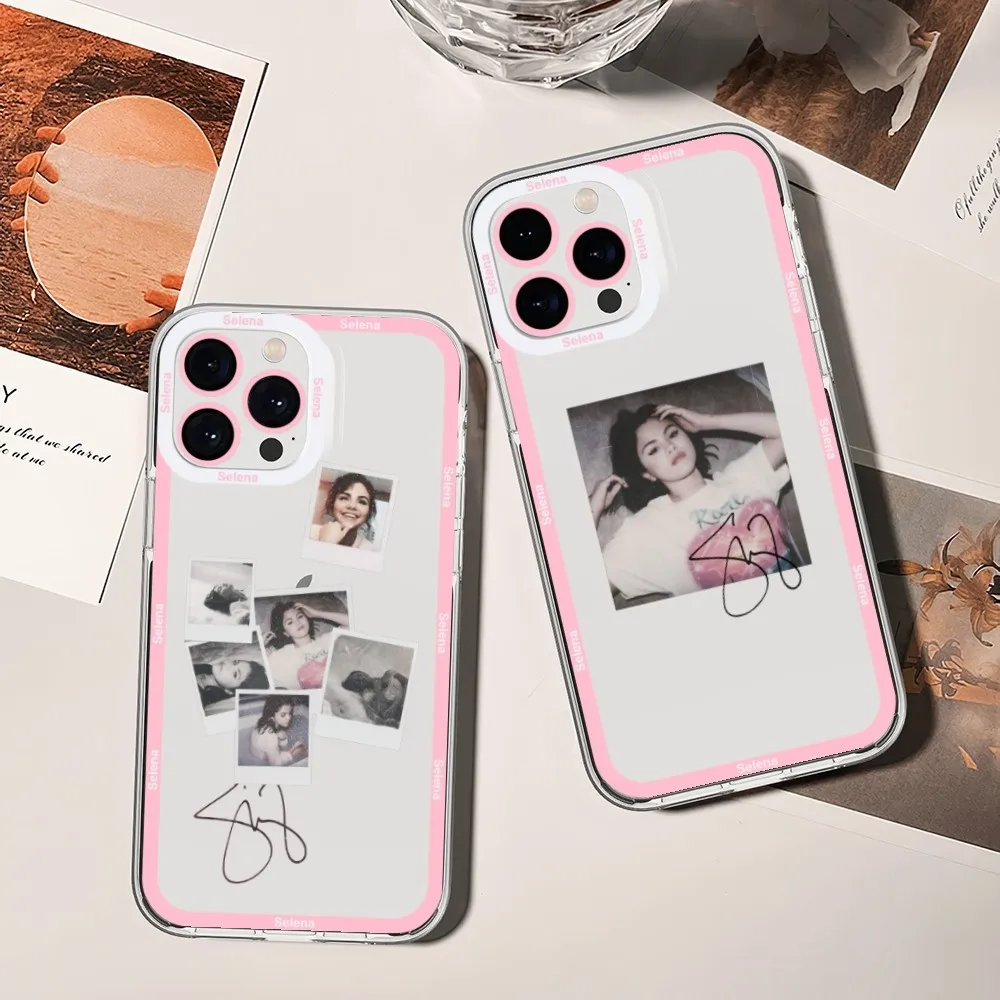 Selena Gomez Singer Phone Case For iPhone 11 12 Mini 13 14 15 Pro Max Transparent Shell