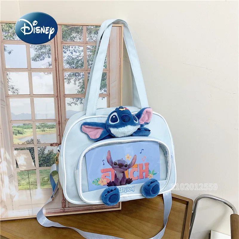 

Disney Stitch New Women's Handbag Transparent Fashion Trend Women's Shoulder Bag Large Capacity Cartoon Casual Women's Bag