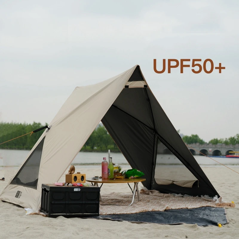 

Outdoor Beach Shade Tent Outdoor Camping Sun Protection Canopy for 3-4 Person Portable Folding Beach Shade Tent New