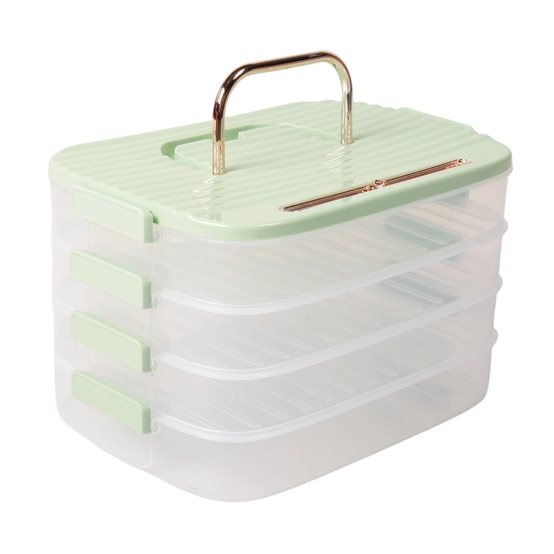 

Dumpling Storage Box Food Grade Dumpling Freezer Box Kitchen Accessories Organizer Green