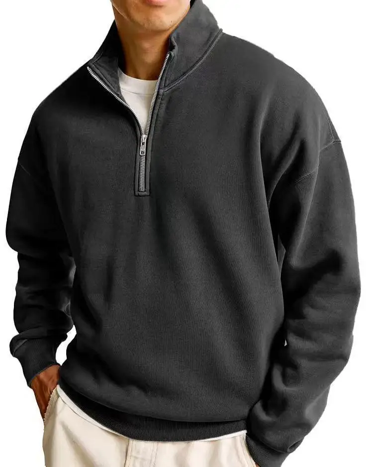 

Quarter-Zip Pullover Tops Mens Turtleneck Fleece Sweatshirts Casual Warm Sweater Athletic Running Sports Hoodie Shirts