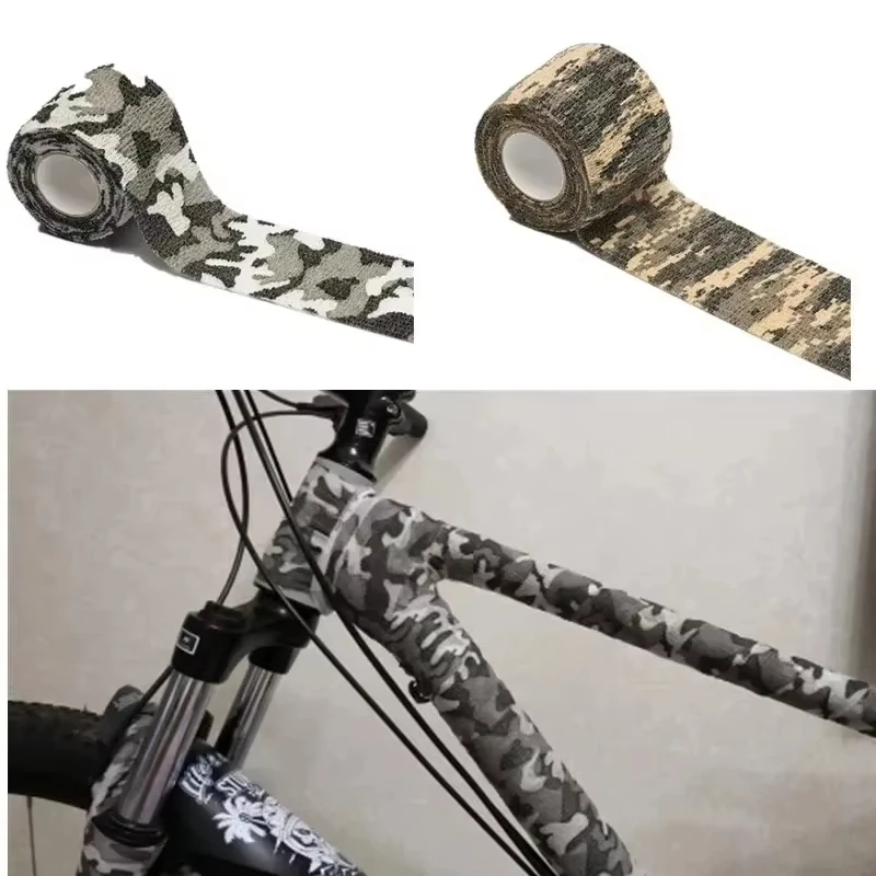 Bike Sticker Waterproof Bicycle Camouflage Tape Protective Sticker Scratch-Resistant Mountain Bike Frame Fork Protective