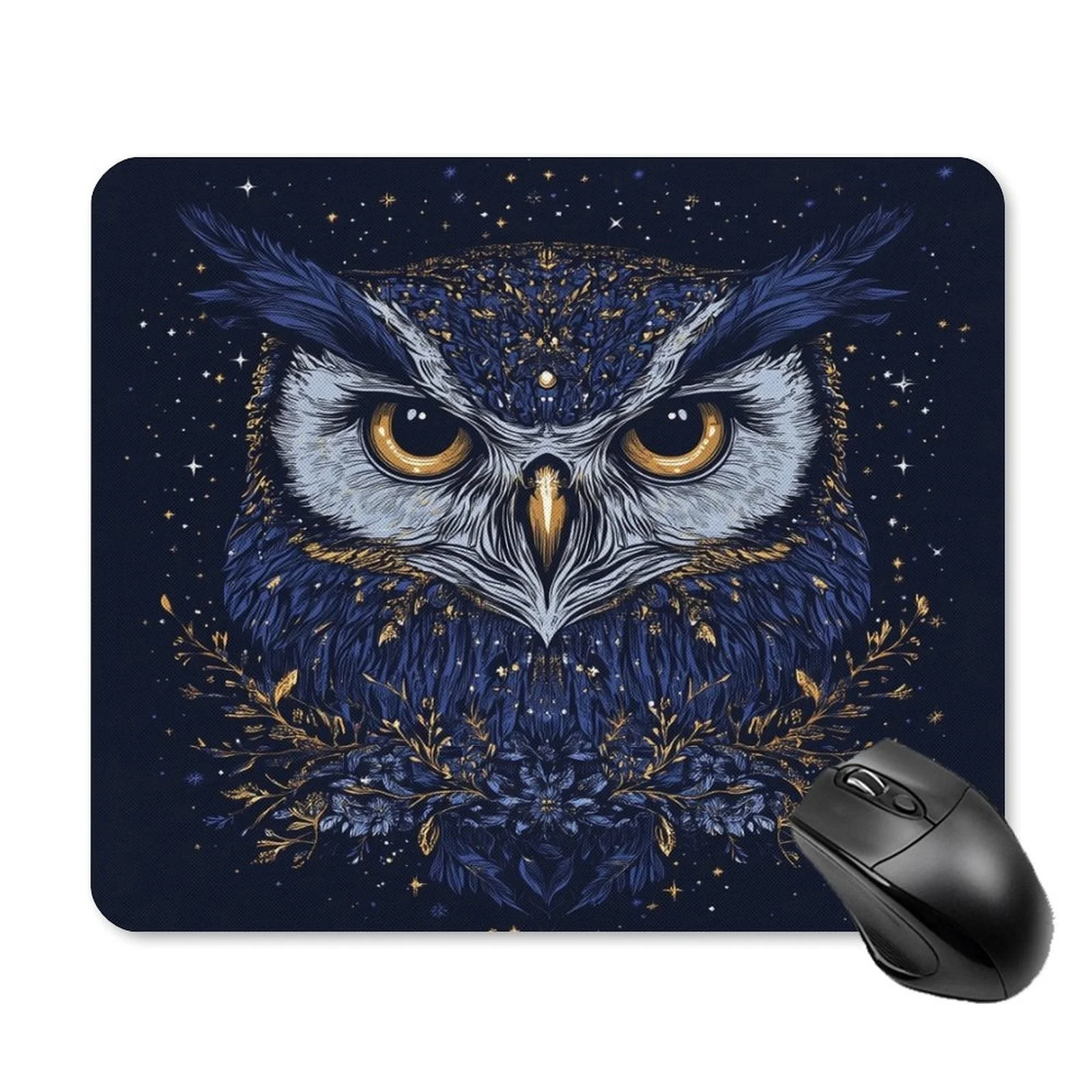 The high-quality rubber mouse pad with a human head and eagle pattern from Star Night's Sleep for small computer desktops