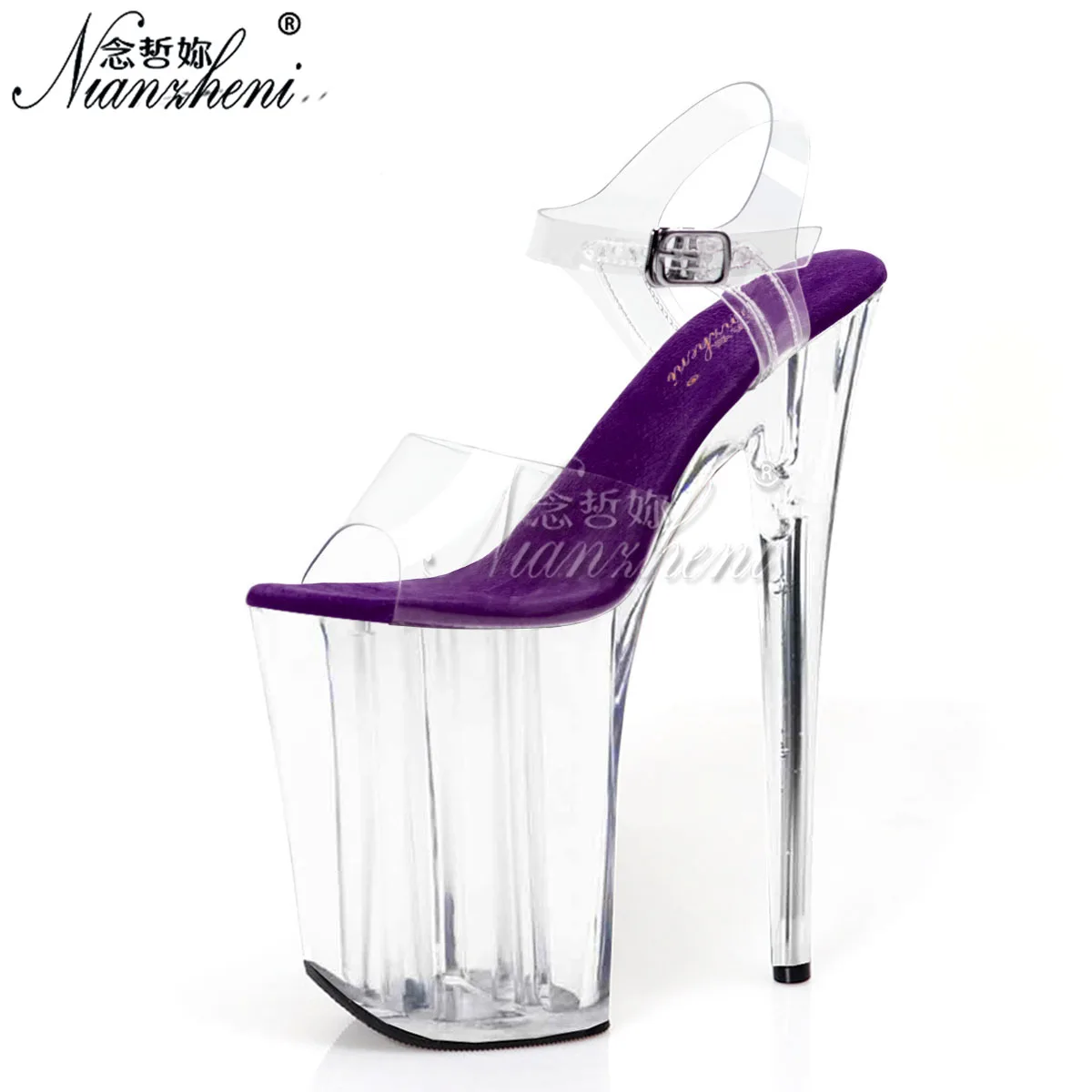 Sexy fashion transparent 9 Inches High Heels 23cm Sandals Exotic platform party show Sexy Fetish pole dancing Stripper Nightclub view 5