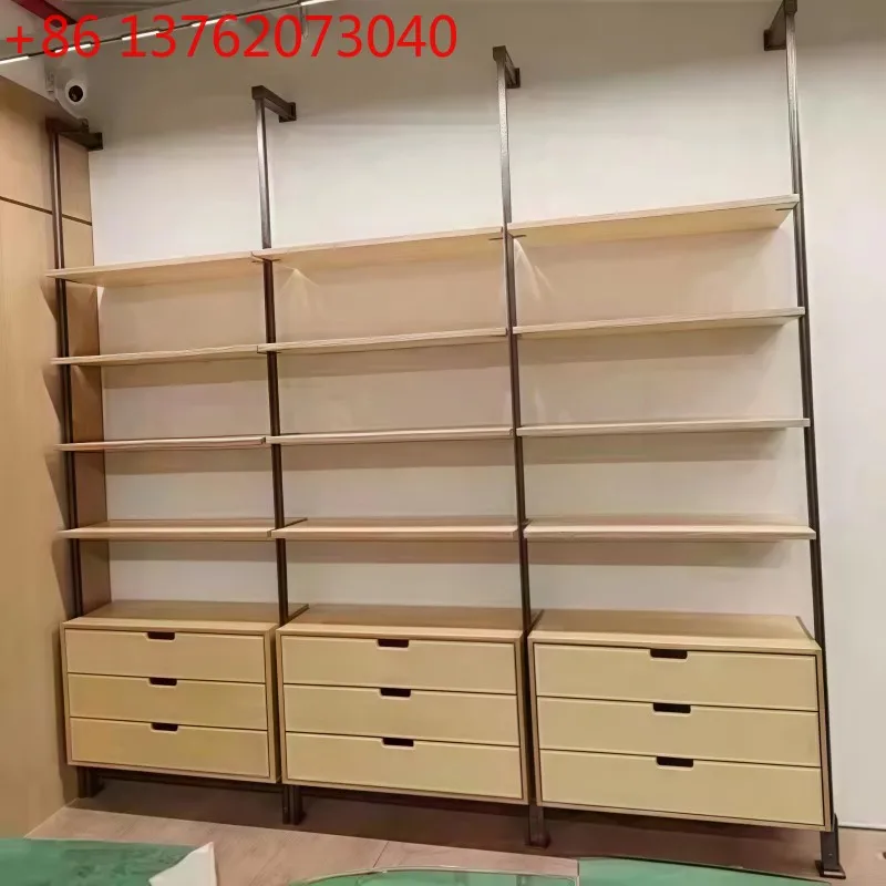 Rak Buku Ruang Tamu Rak Pajangan Seluruh Dinding Kantor Rak Retro Lemari Pajangan Rak