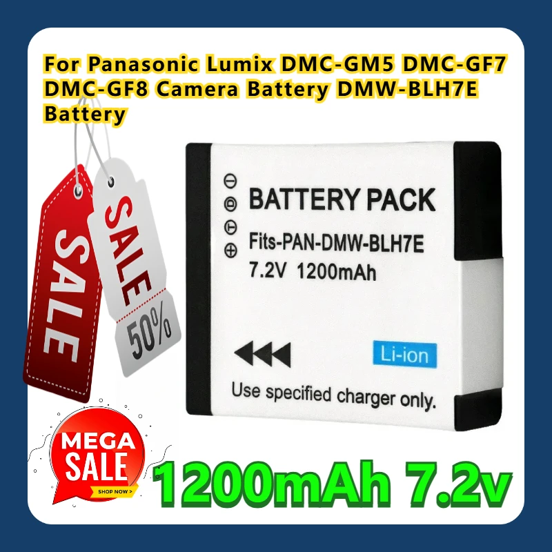 

For Panasonic Lumix DMC-GM5 DMC-GF7 DMC-GF8 Camera Battery DMW-BLH7E Battery 1200mAh