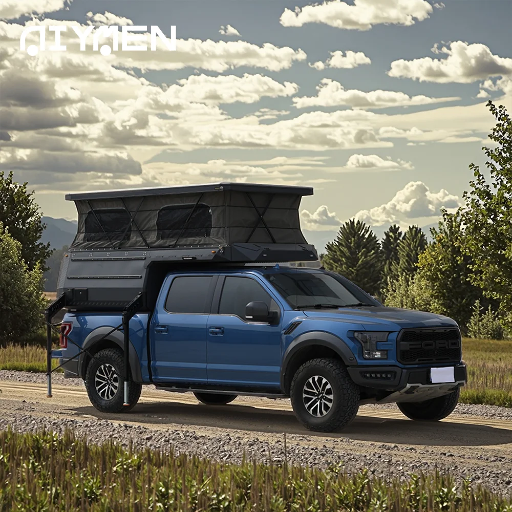 Modern Manufacturer's Foldable Movable Truck Bed Tent Pop-Up Camper Body Expedition Overland Slide-In Pickup Truck Camper view 4