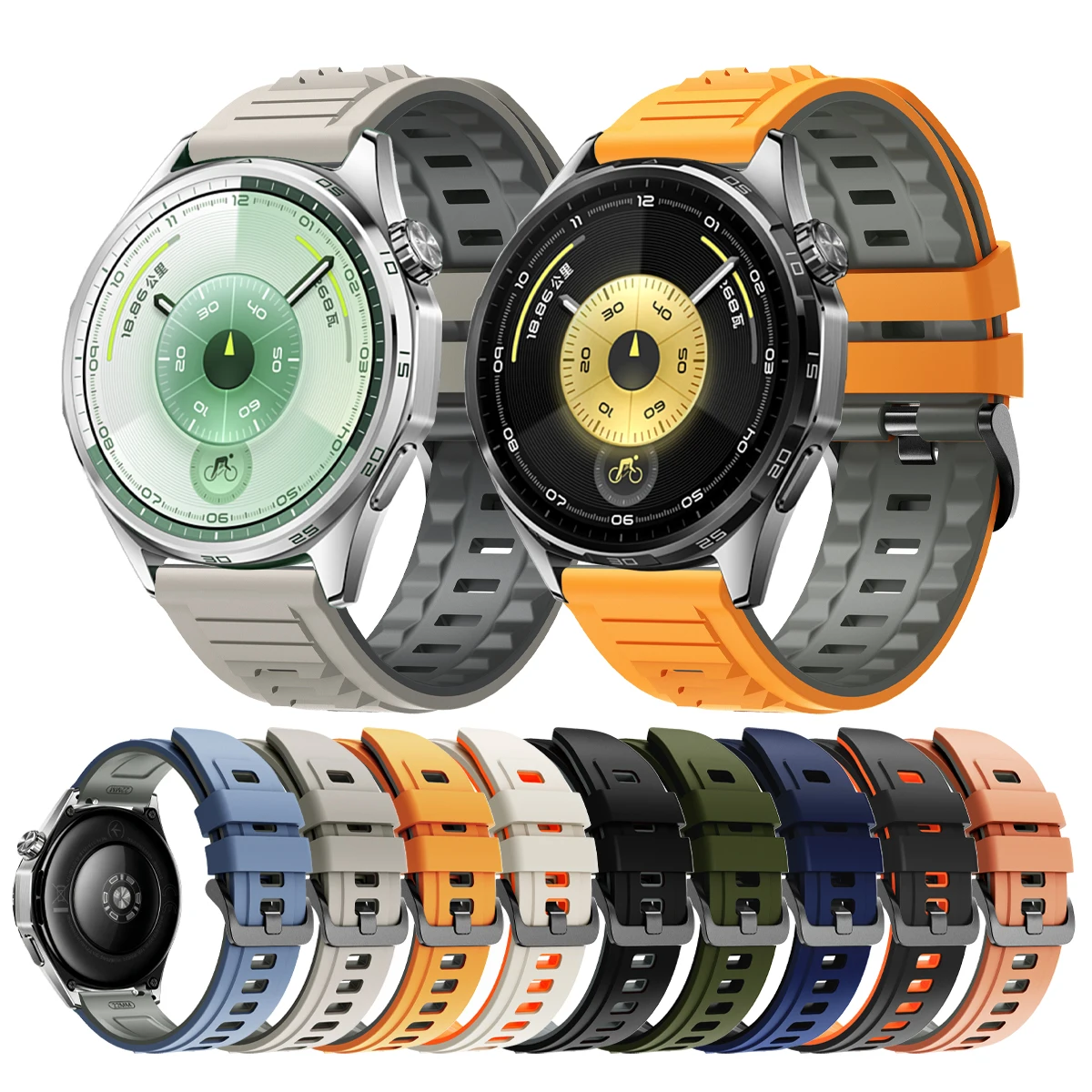 22mm Rubber Band For HUAWEI WATCH GT 6 Pro 46mm Sports Strap GT 6 5 4 3 2 46mm/WATCH 5 4 Pro/HONOR Watch Magic 2 Bracelet Correa