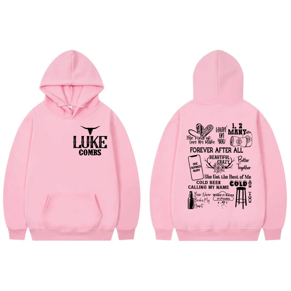 Country Singer Luke Combs Word Tour Hoodies Men Women Fashion Casual Long Sleeve Sweatshirts Hip Hop Vintage Oversized Pullovers