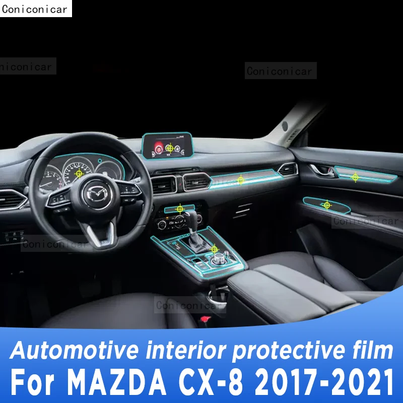 

Прозрачная пленка из ТПУ для Mazda CX8 CX-8 2019-2023, фотопанель для подъема центральной консоли, приборной панели, двери, окон