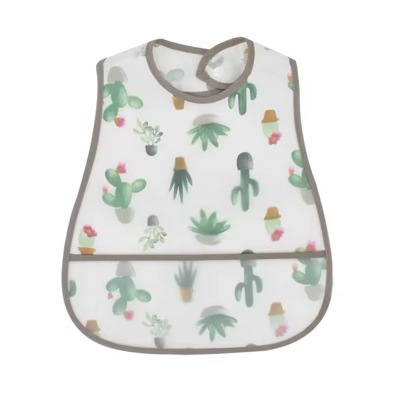 2023New Cartoon Pattern EVA Waterproof Pocket Lunch Feeding Bibs Adjustable Baby Bibs Cute Children Baby Apron Kids Burp Cloths - Image 28