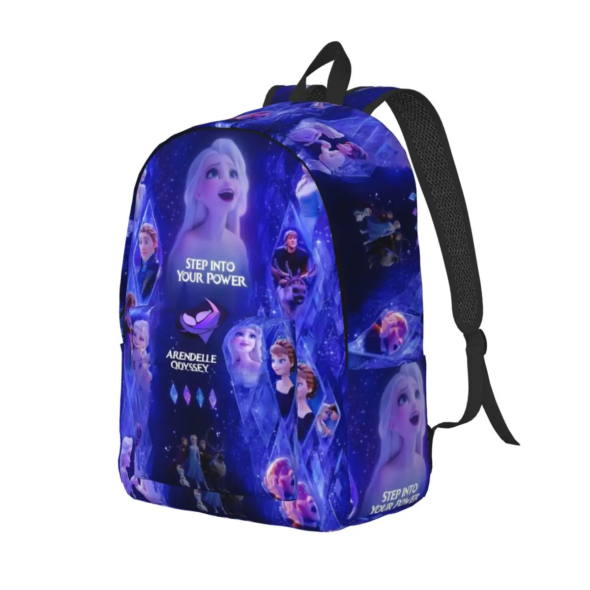 Custom Frozen Elsa Anna Canvas Backpack Women Men Casual Bookbag for College School Bags