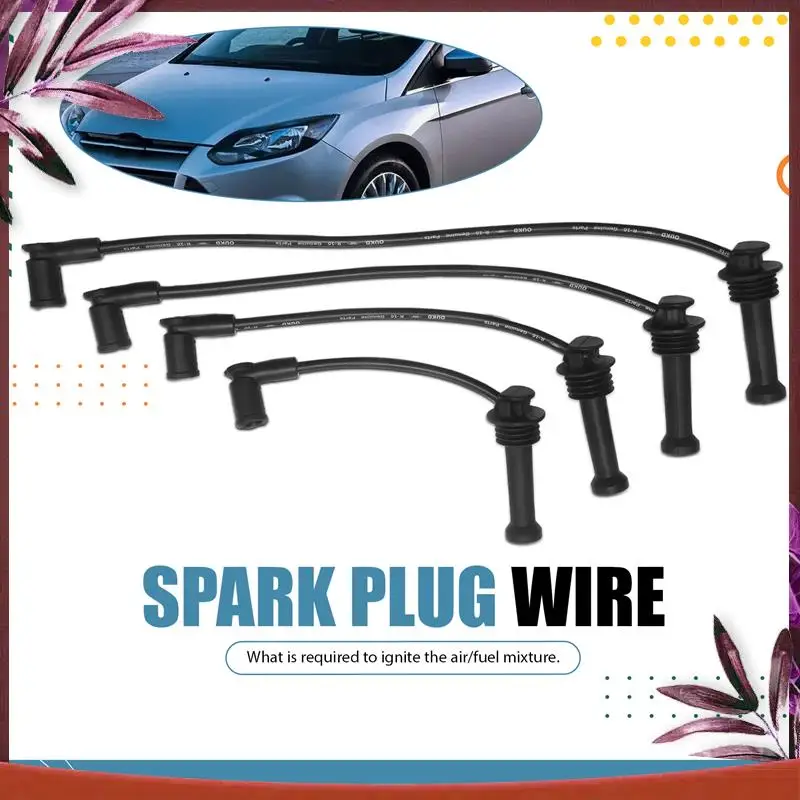 

Durable 4 Pcs Ignition Plug Wire HT Lead Coil Set For Ford For Focus 1.6 TI 1.6 1.4 1.6 16V 1.4 PROSPARK For Spark Plug OES530
