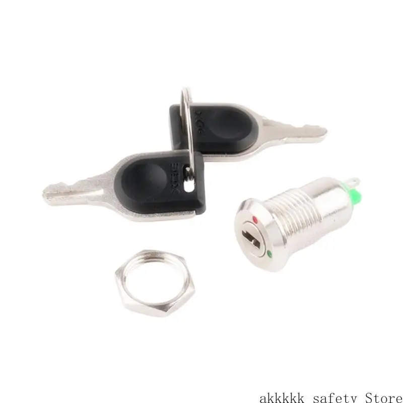 

XXFF Waterproof Metal Rotary High Cycle Keyed Ignition Switches 2 Position for Gokarts Motorcycles Vehicle Electrical Systems