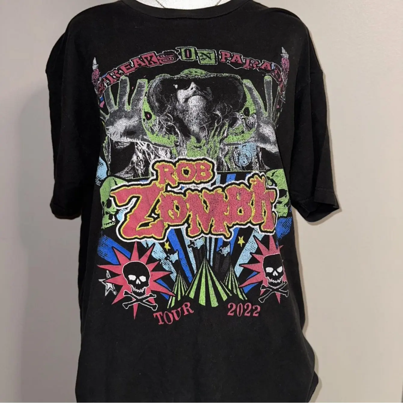 

Rob Zombie Tour 2022 Basic Black Classic T Shirt Black T-shirt Unisex Graphic Short Sleeve Shirt Unisex Men Women Summer