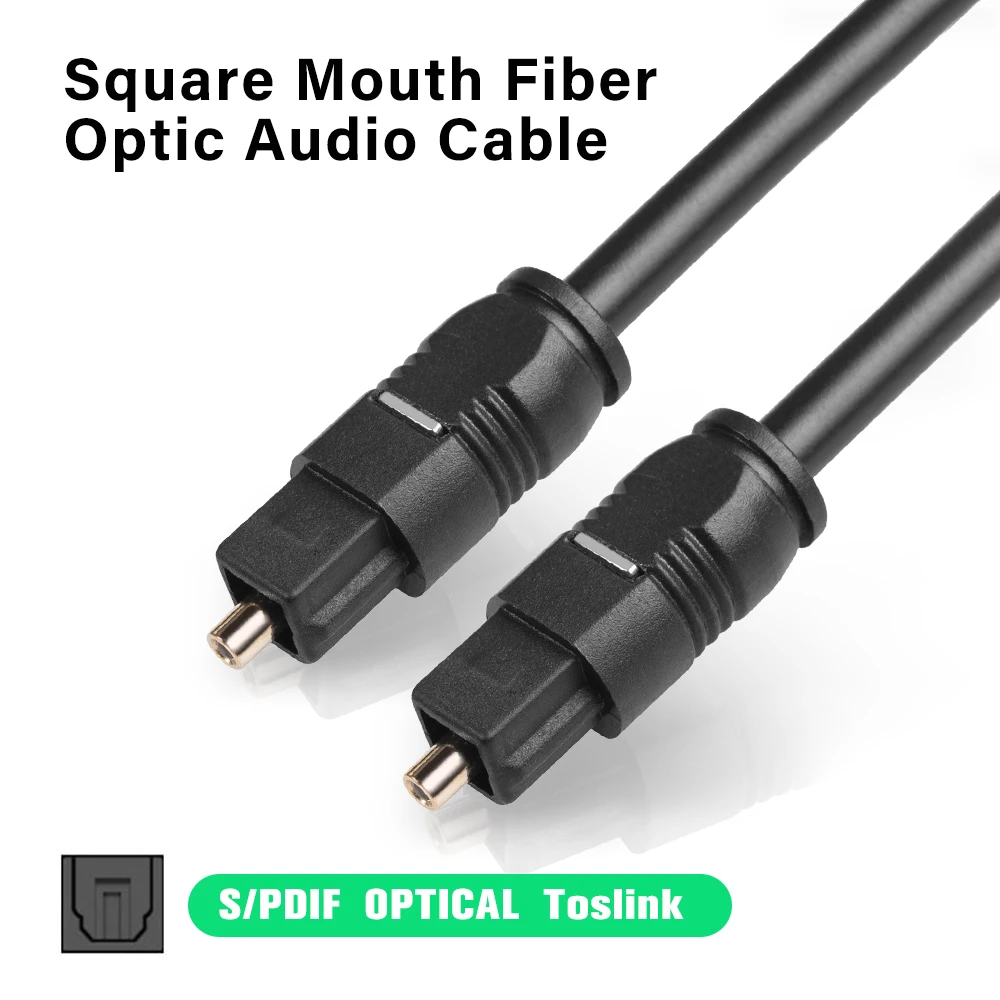 0.5m 1m 1.5m 2m 3m Digital Fiber Optical Optic Audio Cable SPDIF MD DVD TosLink Gold Plated Lead Cord Connect to DVD CD