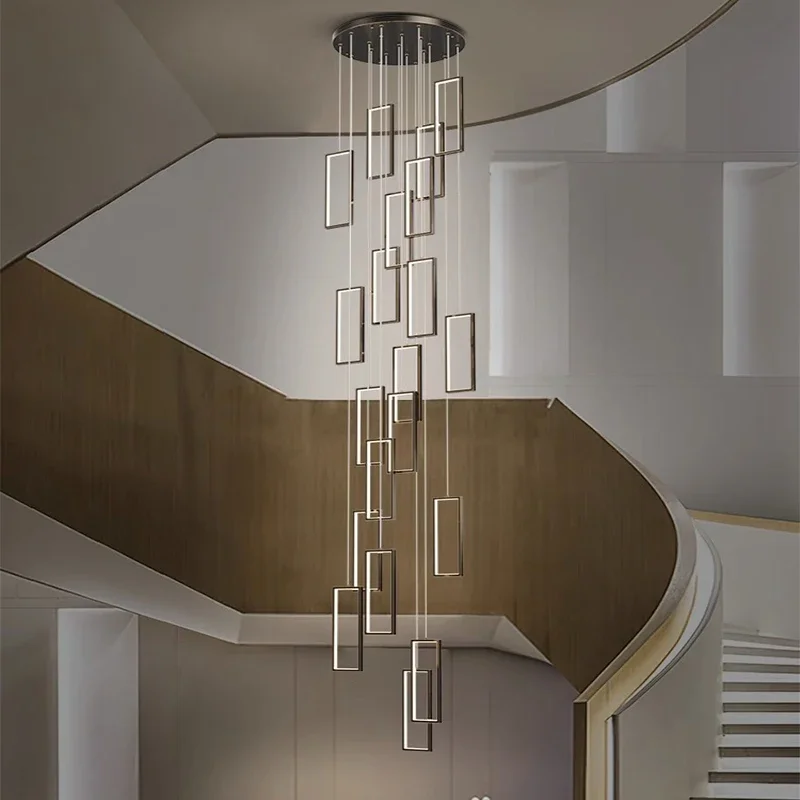 Imagem -02 - Nordic Pendant Lights For Home Decoration Stair Chandelier Sala de Estar Quarto e Sala de Jantar Iluminação Interna