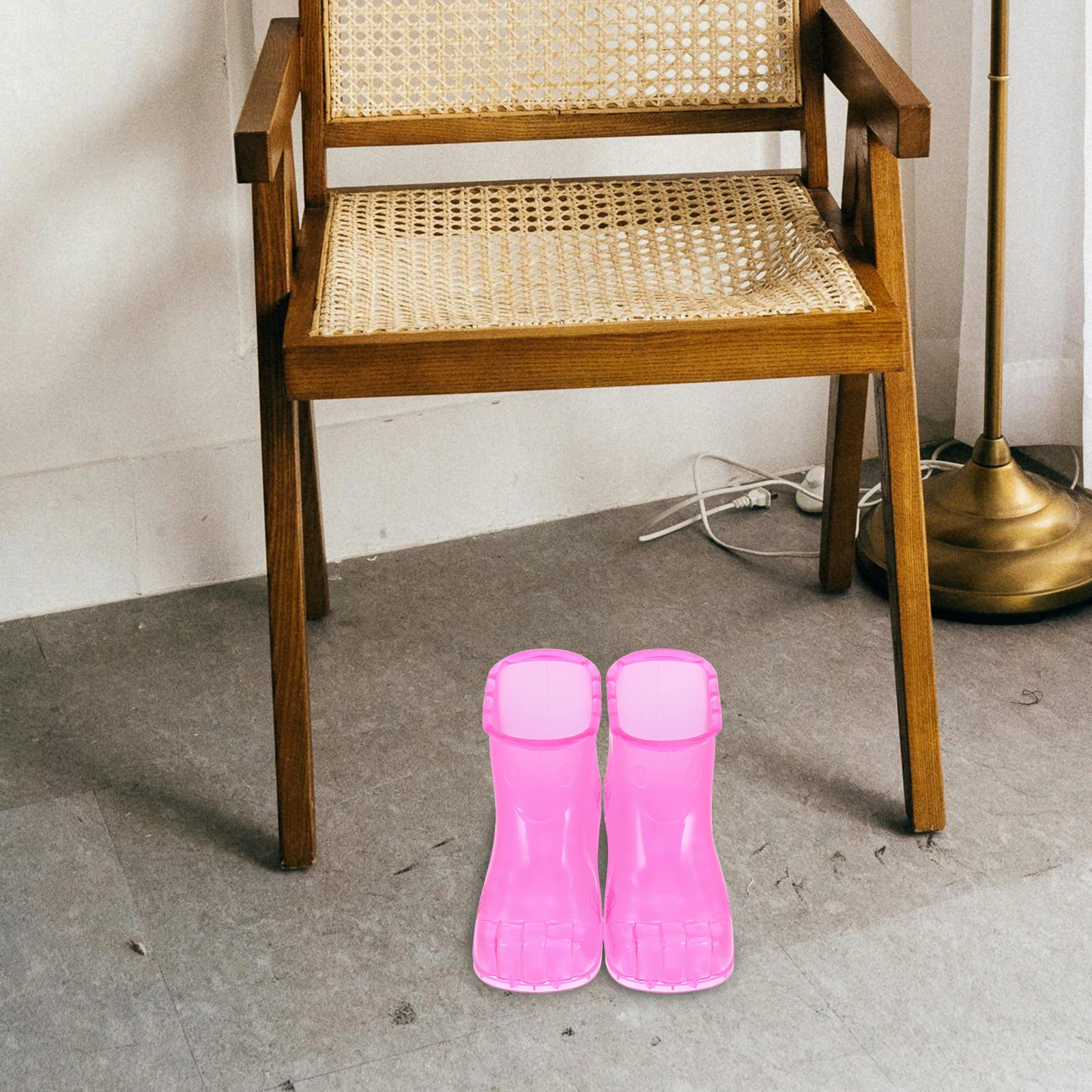 

1 Pair Soaking Creative Pvc Wash Bathing Shoes Home Massage Durable Heat Resistant Foot Relaxation Shoes For Household Foot