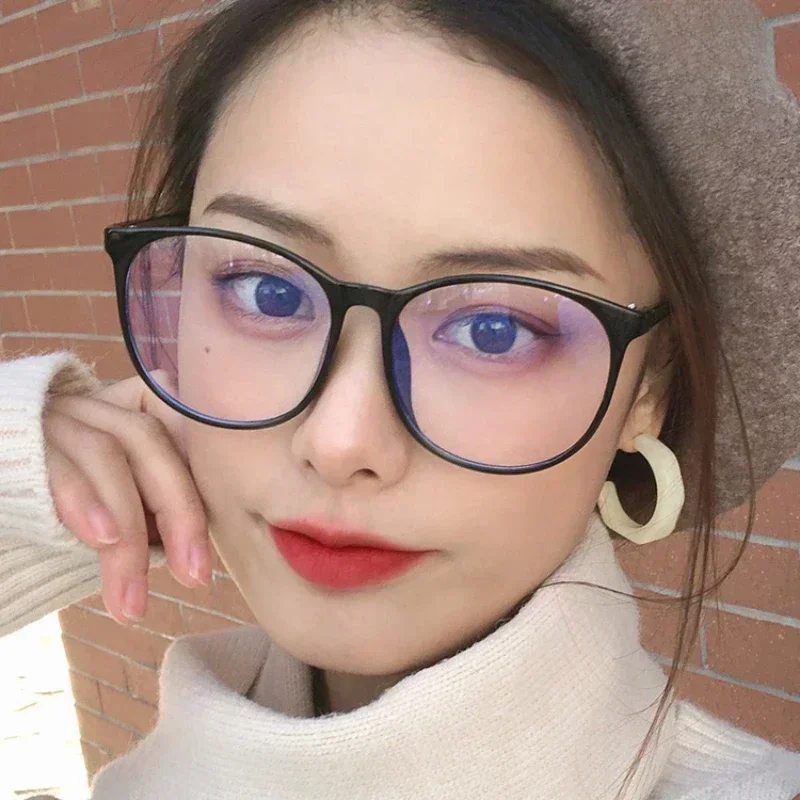 Transparent Computer Glasses Frame Women Men Anti Blue Light Round Eyewear Blocking Glasses Optical Spectacle Eyeglass image 3