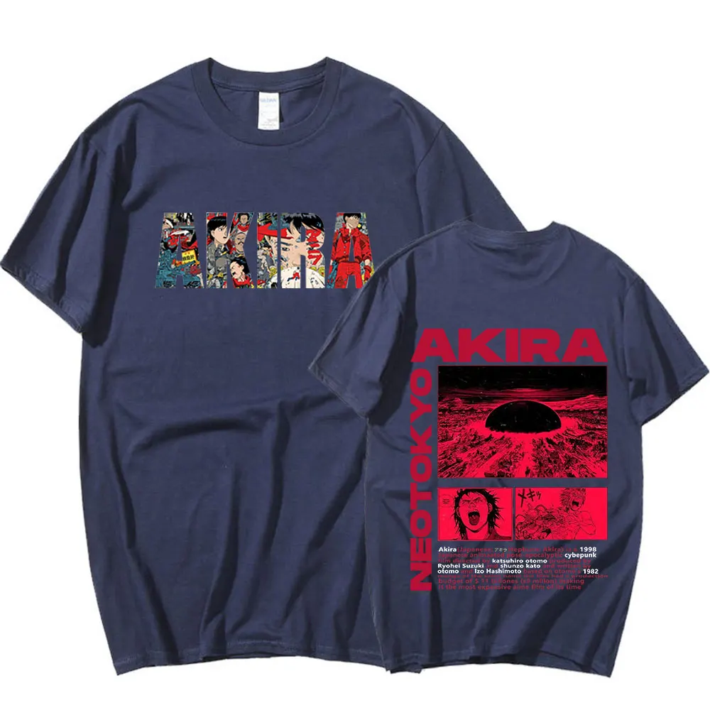 Camiseta de Anime japonés Neo Tokyo Akira para hombre, camisa de Manga corta de película de ciencia ficción Shotaro Kaneda, 100% algodón