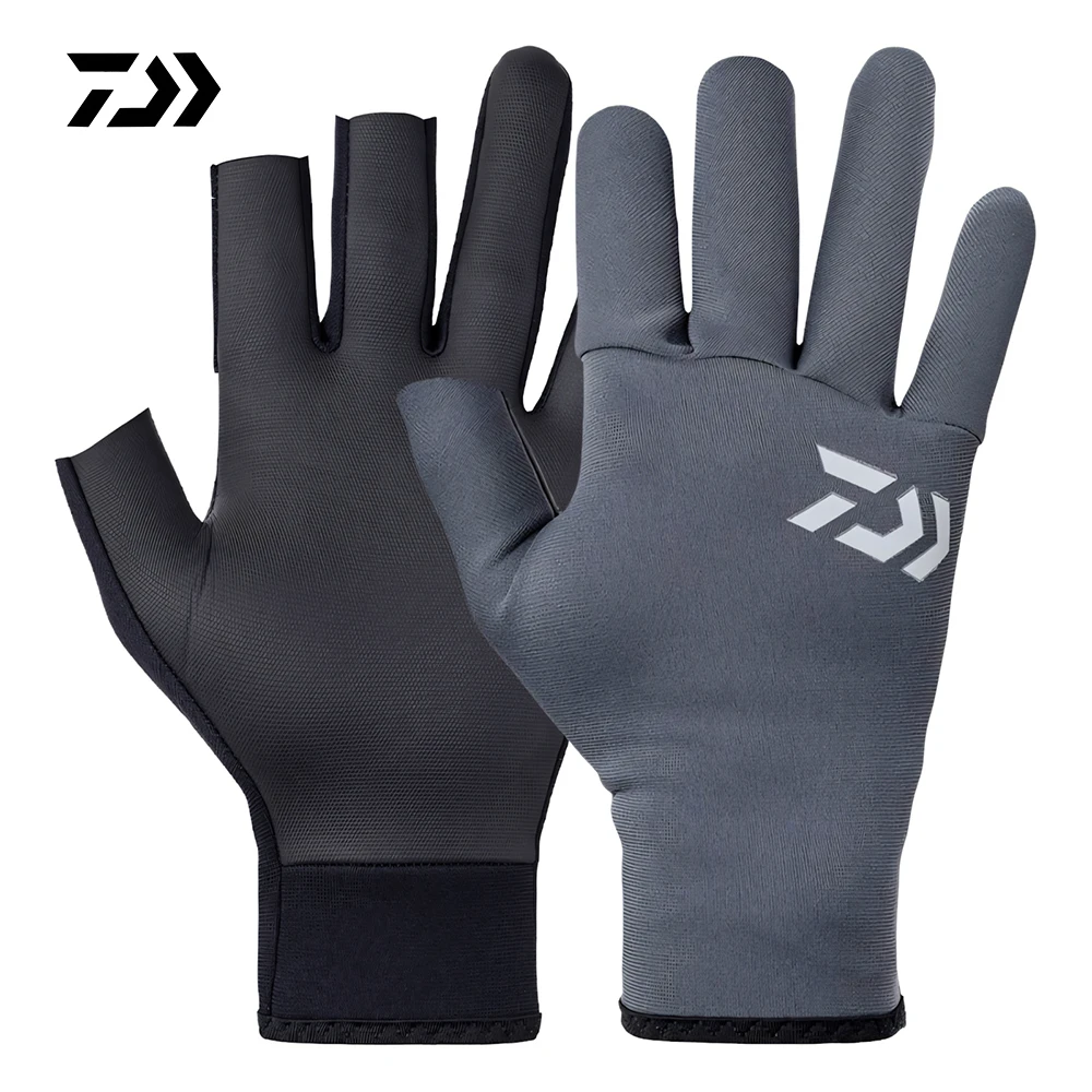 

DAIWA DG-7123W Рыболовные перчатки Хлоропреновые резиновые осенние и зимние перчатки с тремя пальцами для рыбалки
