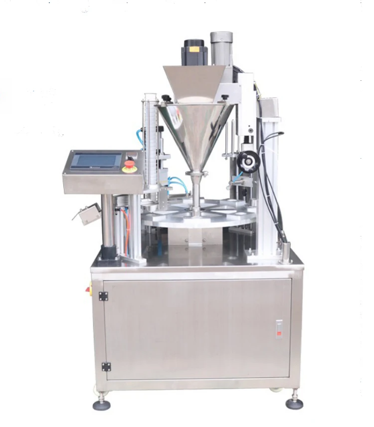 

Pneumatic-Driven Automatic Rotary K-Cup Coffee Capsule Filling & Sealing