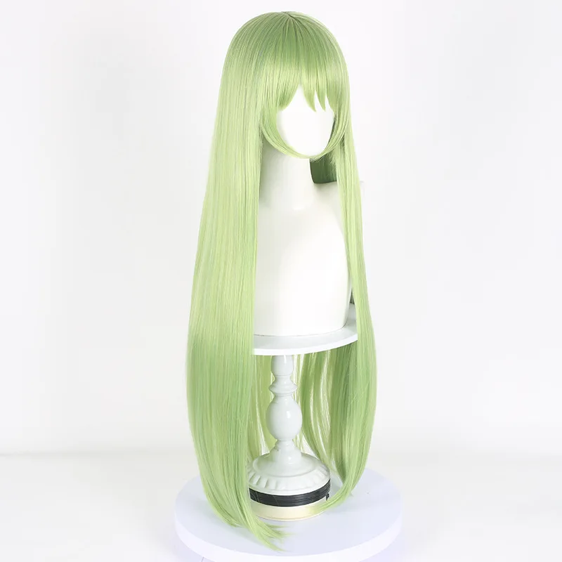 Perruque synthétique longue et droite vert clair de haute qualité, perruque d'anime pour spectacle de réalité, cosplay, remplacement capillaire féminin