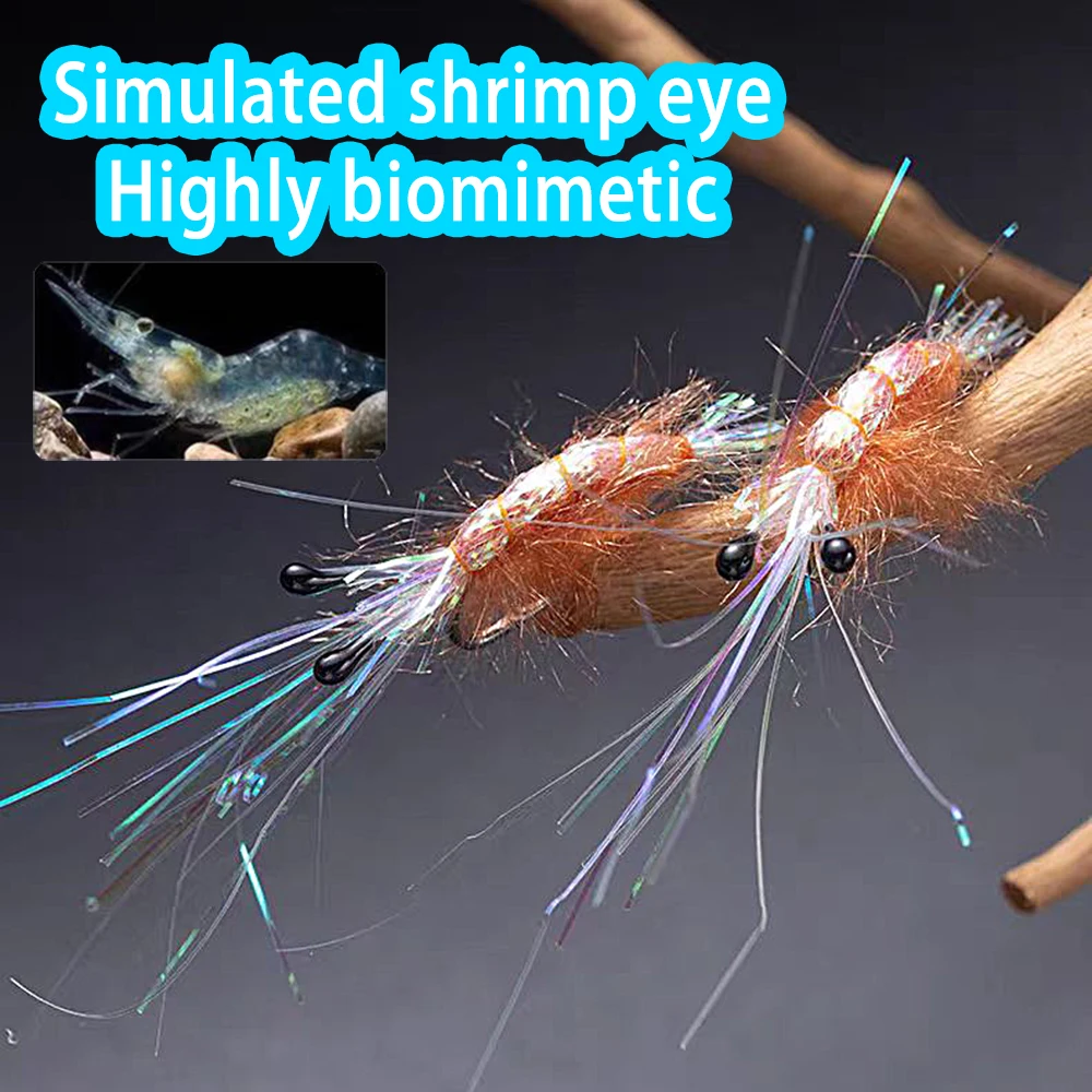 50Pcs Crab And Shrimp Eyes Fly Tying Materials Lure Eyes for Saltwater & Pike Flies Fishing Eye