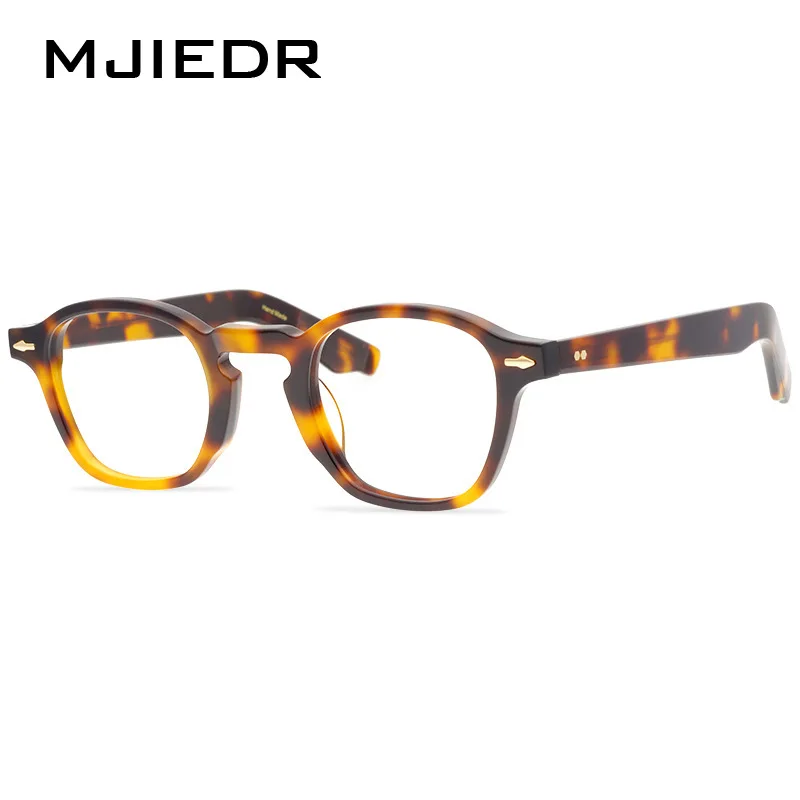 

Vintage Color Contrast Design Personalized Fashion Oval Acetate Eyeglasses Frame Men and Women's Jaques Style Optical Glasses