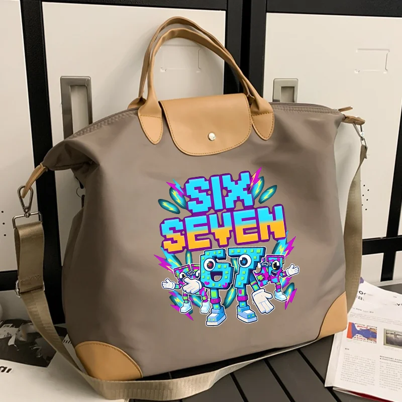 

Забавная дорожная сумка 67 Six Seven с принтом «Steal A Brainrot» для взрослых, портативный рюкзак большой вместимости для активного отдыха, спортивная сумка