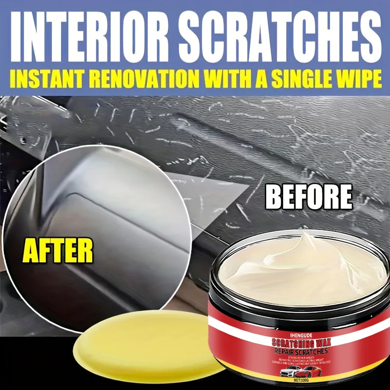 100ml Car Scratch Remover Car Scratch Eraser Long-Lasting Coating Repair Agent with Sponge Cleaning Paste Paint Care Wax image 3