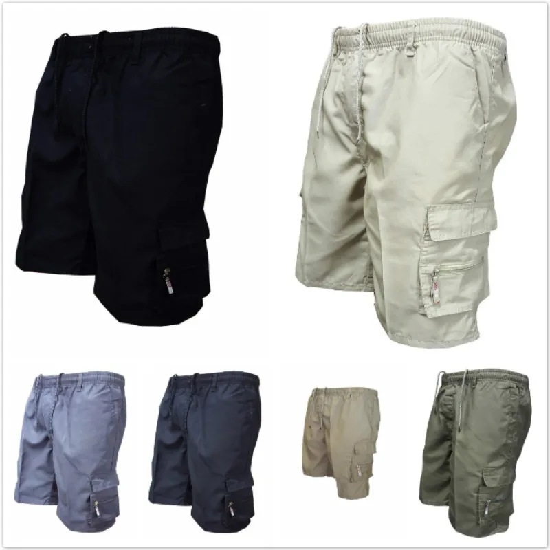 New Summer Men's Casual Workwear with Multiple Pockets for Foreign Trade, Fashionable and Loose Fitting Sports Workwear Pants