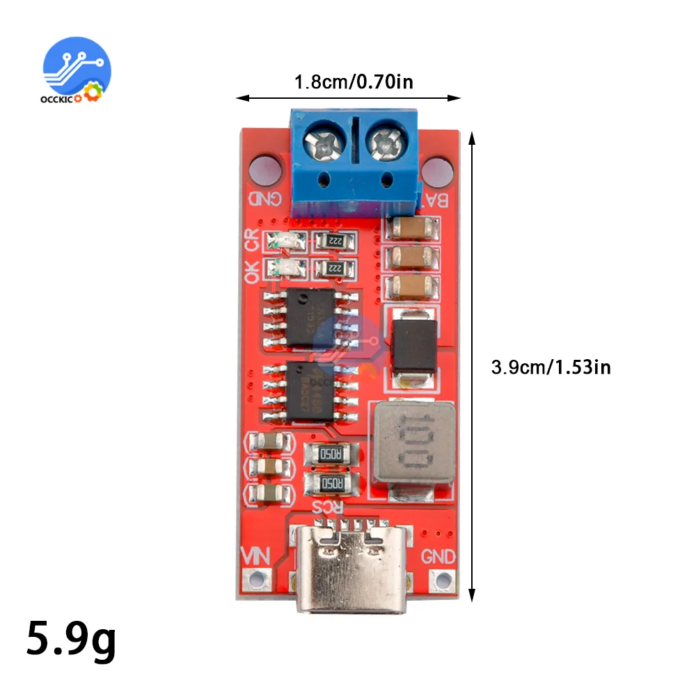 Type-C BMS 2S 3S 4S 1A 2A 4A 18650 Lithium Battery Charger Board With Terminal Step-up Boost Module For Li-Po Polymer Power Bank