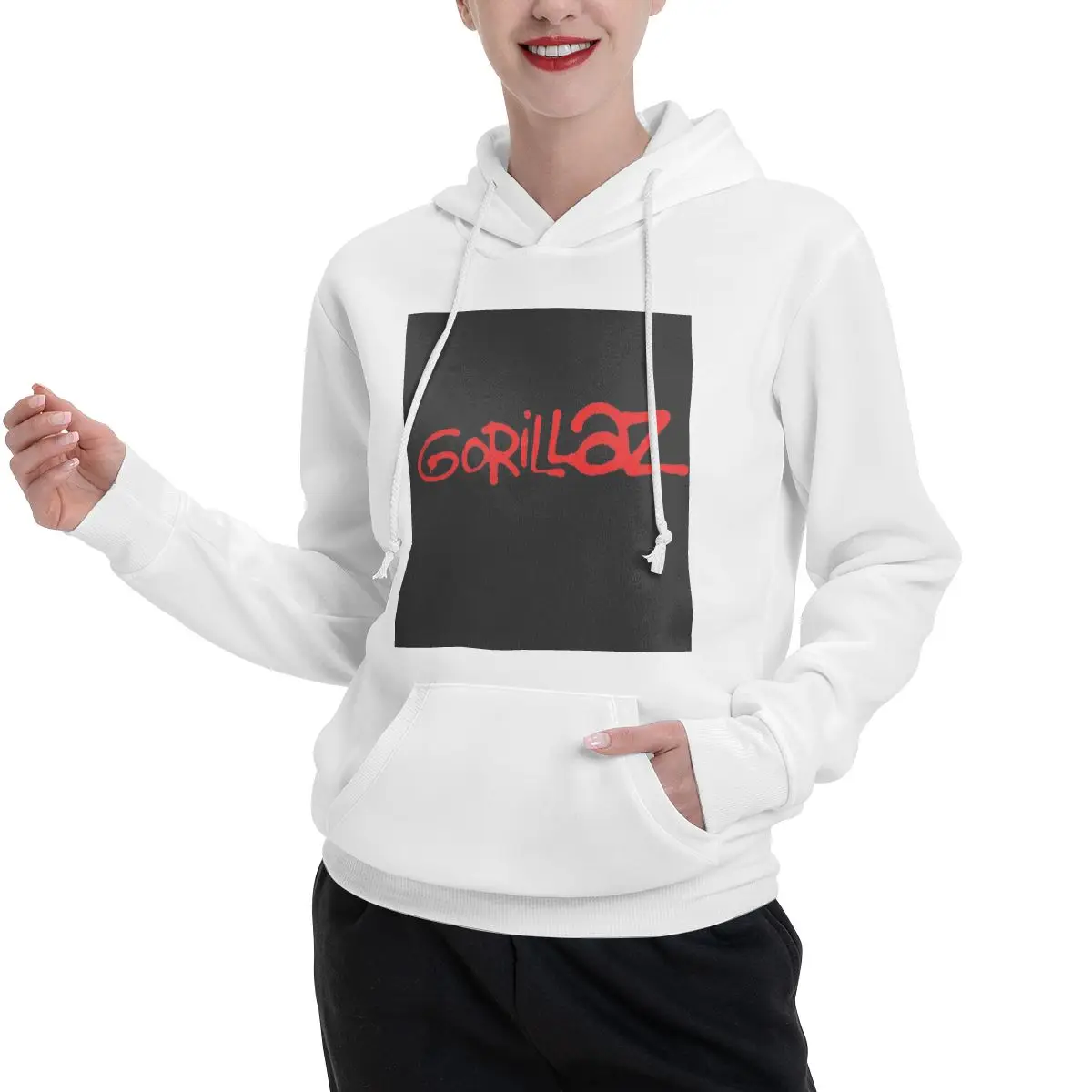 

Толстовки для пар с символом Gorillaz, мужские и женские повседневные пуловеры, толстовки в стиле Харадзюку с длинными рукавами и капюшоном, осень-зима