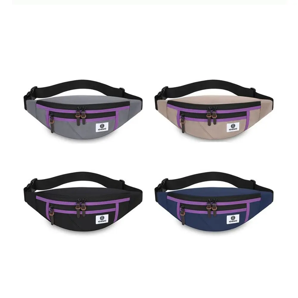 Waterproof Men Waist Bag Large Capacity Adjustable Crossbody Chest Bag Nylon Wear-resistant Waist Pack Belly Bag Mountaineering