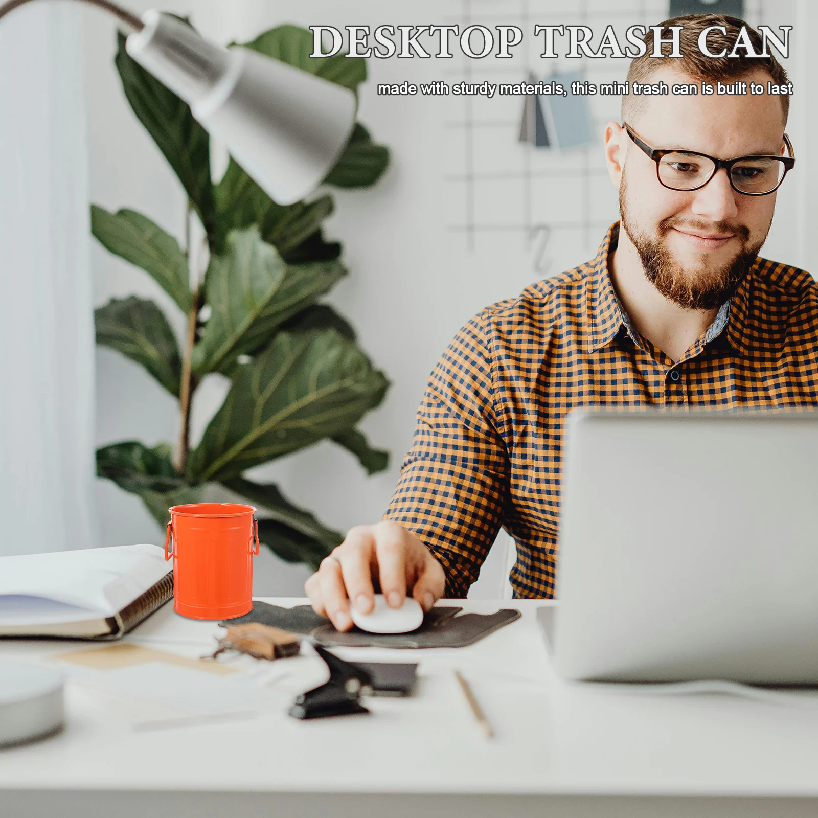 

Mini Desktop Trash Can Cute Iron Garbage Bin For Office Home Classroom Desk Organizer Pen Holder Storage Bucket Multifunctional