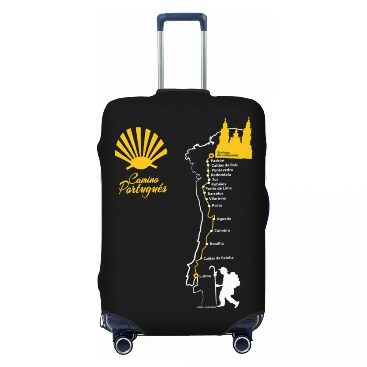 

Custom Buen Camino De Santiago Luggage Cover Protector Funny Travel Suitcase Protective Cover for 18-32 Inch