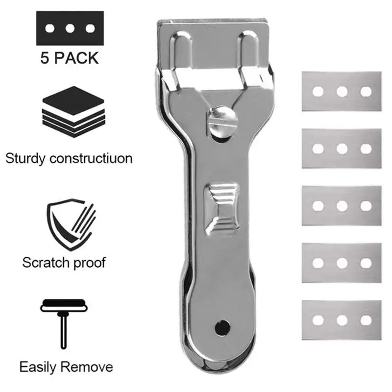 Glass Multifunction Stainless Steel Ceramic Hob Scraper Cleaner Tool With Blade Cleaning Oven Cooker Tools Utility Knife