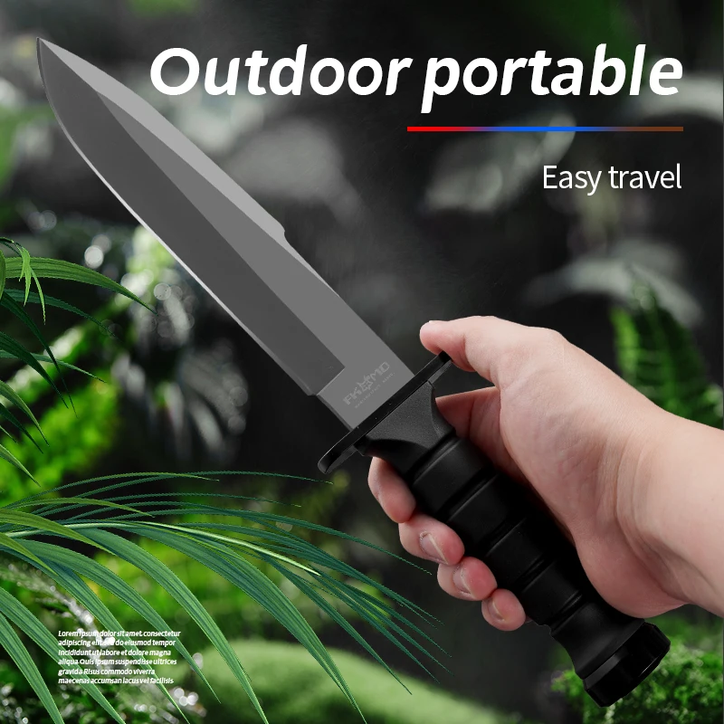 Outdoor Camping Knife, jungle adventure knife, mountaineering knife, multi-functional high hardness knife, survival knife knife