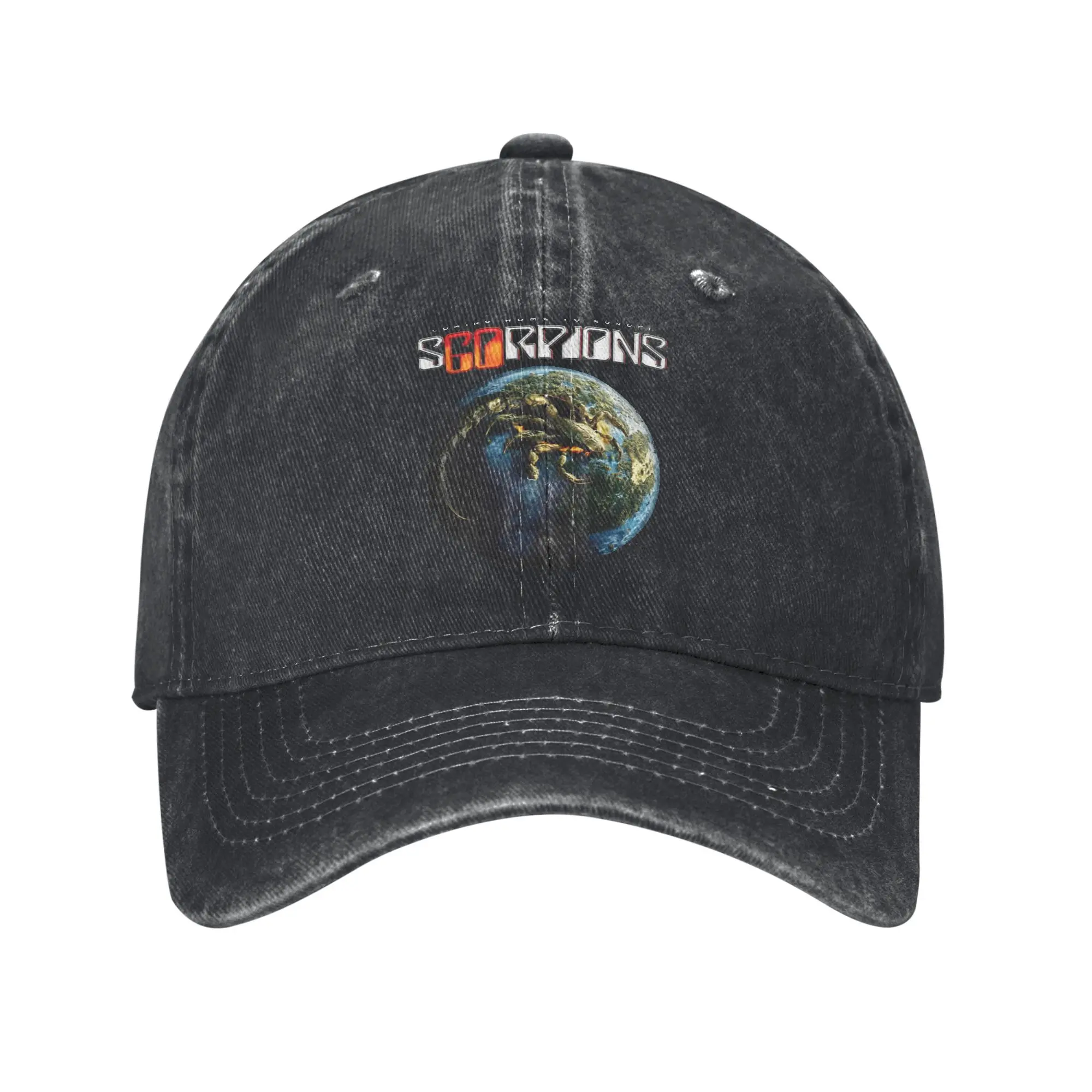 Scorpions Tour européen 2025 casquette de Baseball soleil mode hommes adulte lavé camionneur chapeau personnalisé bricolage course Hippie casquettes de Baseball