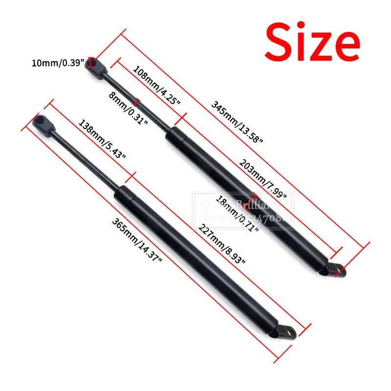 Pair Car Rear Tailgate Truck Boot Struts Lift Supports Gas Springs Shock Absorbers For BMW E39 525i 528i 530i 540i M5 1997-2003