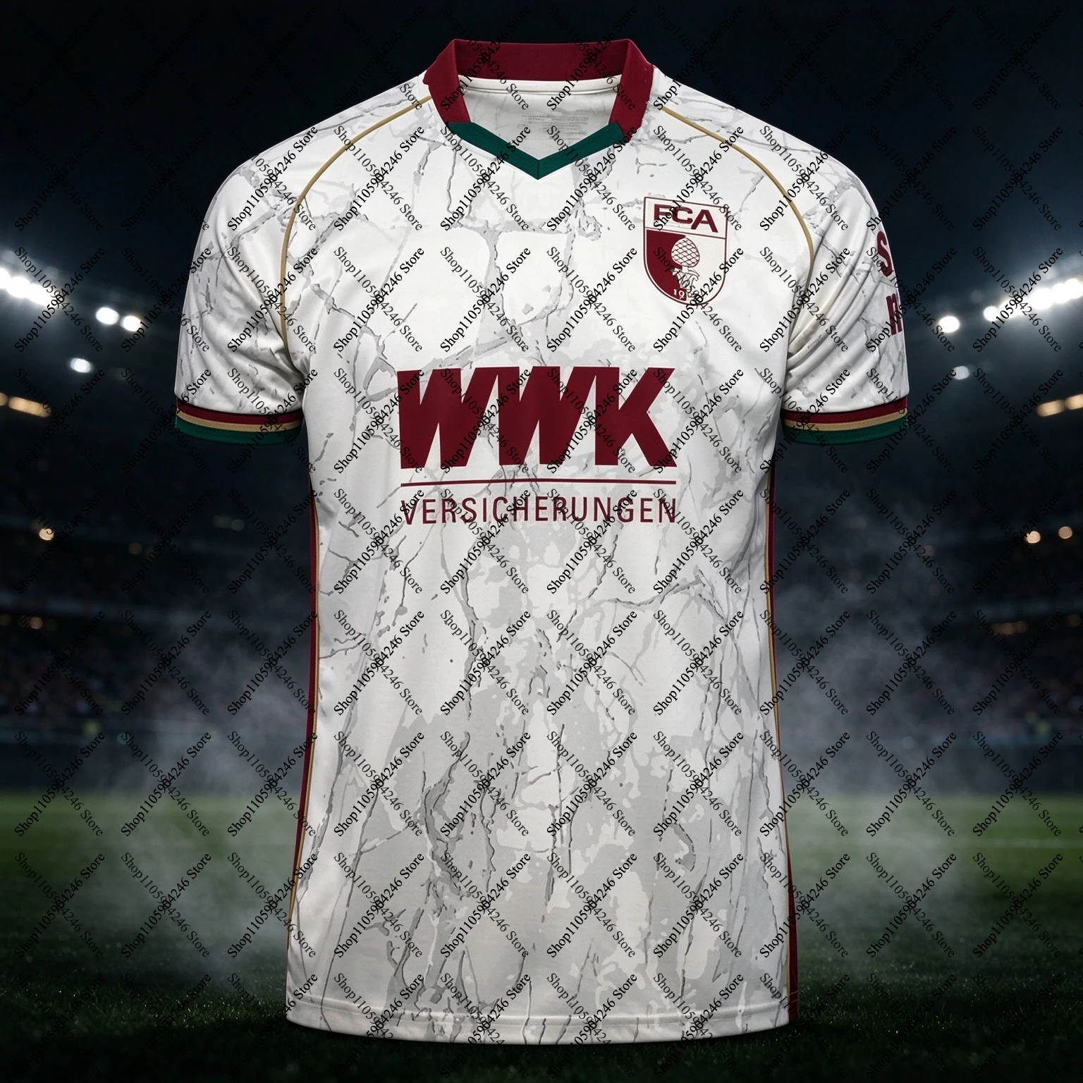 New 26-27 Augsburg Football Jersey, Quick Drying 3D Print Sports Training T-shirt, Family Matching Outfits for Men Kids