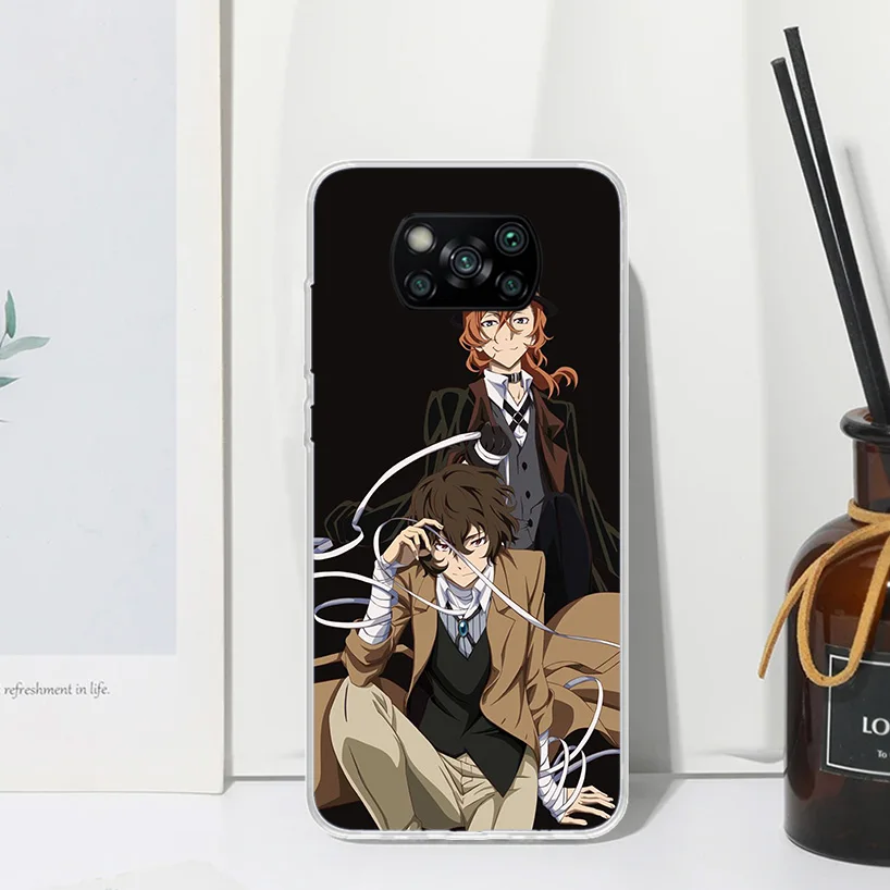 Bungo Stray Dogs Double Black Phone Case For Xiaomi Poco X6 X5 X4 X3 Nfc F6 F5 Pro F4 Gt F3 F2 F1 M5S M4 M3 Art Fundas Back Cove