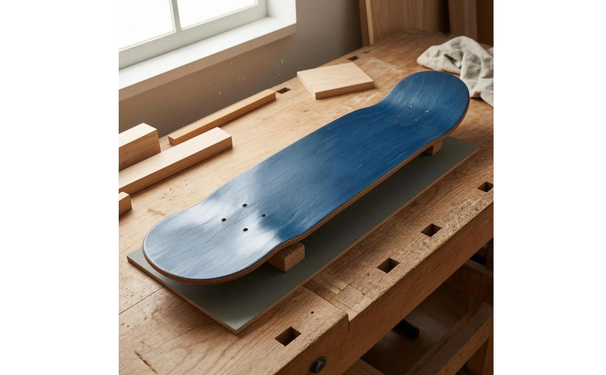 Canadian Maple Skateboard Deck Pre-Drilled Double-Kick Skateboard Deck Sports Gear Symmetrical Rounded Nose and Tail